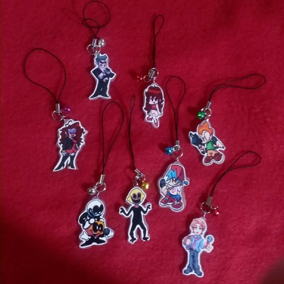 Custom Handmade Anime Videogame Gamer Cute Friday Night Funkin Bundle Charms! - Picture 1 of 9